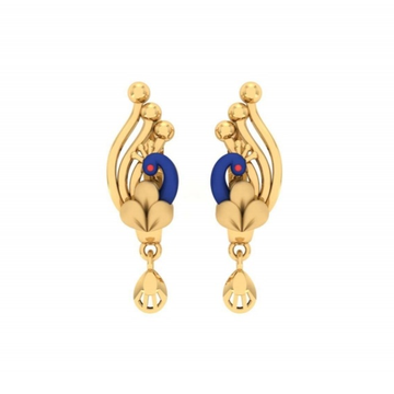 916 gold designer peacock design earring pj-e009 by 