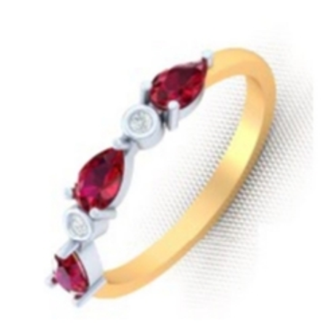 Red Stone Diamond ring by 