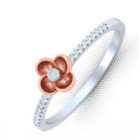 Plain Design Diamond Women ring