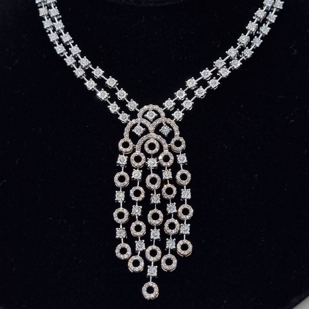 14kt chandelier necklace