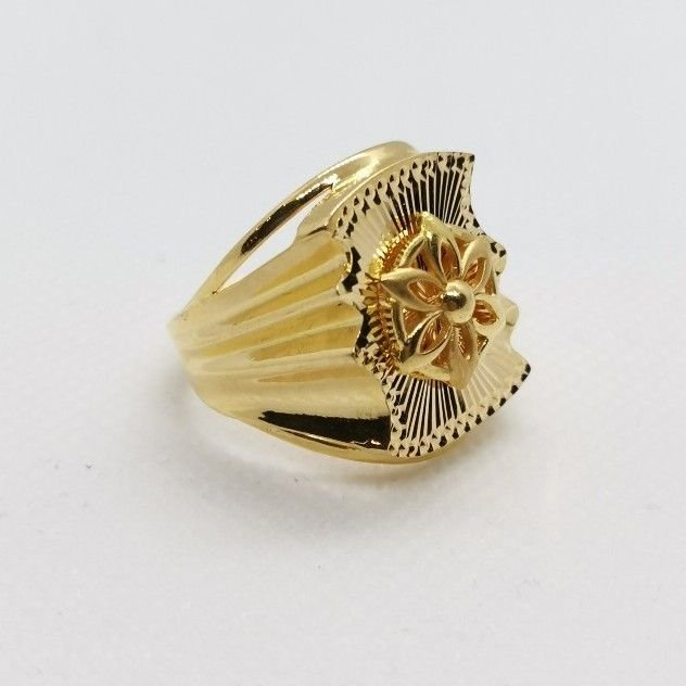 Gold fancy Ring 22k purity,stone less Weight-5.900gm Approx (genuine size)  – Asdelo